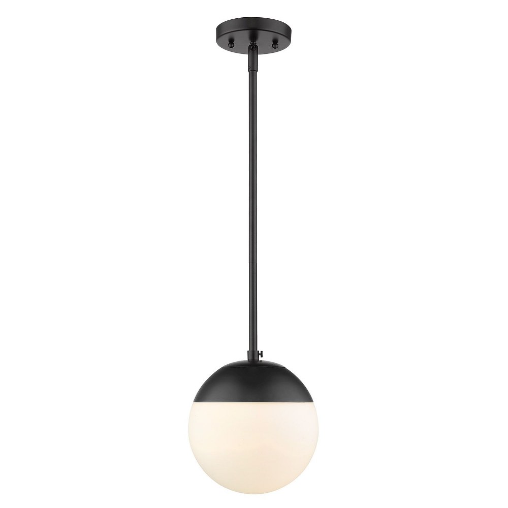 Golden Lighting-3218-S BLK-BLK-Dixon - 1 Light Small Pendant in Fashionable style - 13.75 Inches high by 7.75 Inches wide   Dixon - 1 Light Small Pendant in Fashionable style - 13.75 Inches high by 7.